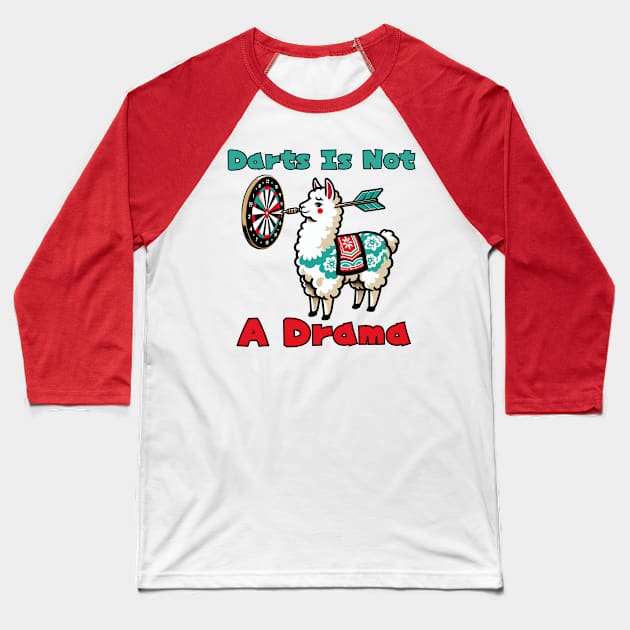 Darts llama Baseball T-Shirt by Japanese Fever